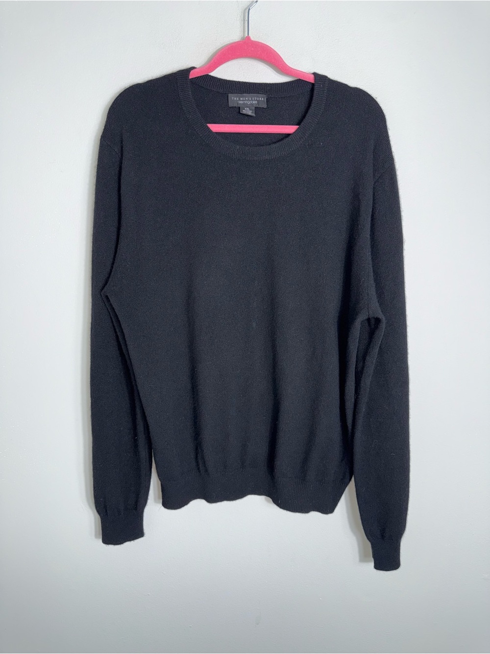 Bloomingdale's Men's Crewneck Sweater-100% Cashmere-Black-Size XXL
